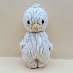 Cuddle + Kind ~ Baby Gosling 7" Knit White Plush Stuffed Animal